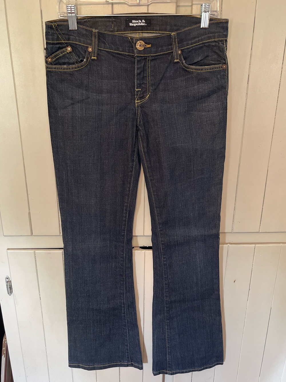 Rock & Republic Kasandra fit dark wash bootcut jeans Sz 28